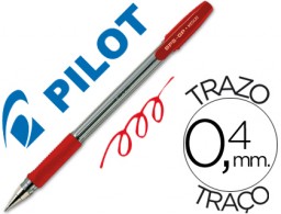 Bolígrafo Pilot BPS-GP tinta roja sujeción de caucho